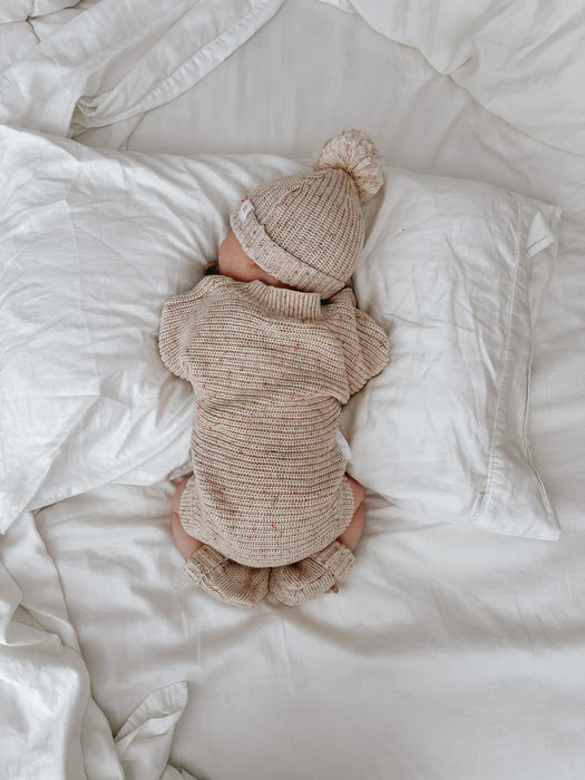 Heirloom Romper | Oatmeal  Fleck