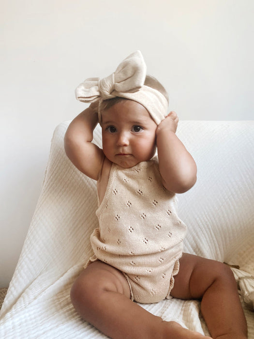 Frill Bodysuit | Sand fleck