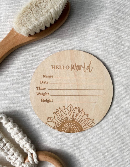 Hello World Sunflower Disc