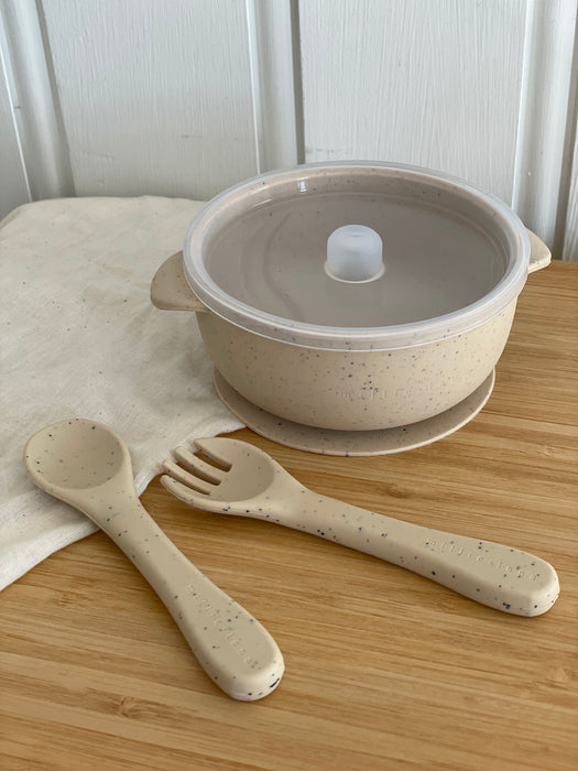 Fork and Spoon Set - Speckle Beige