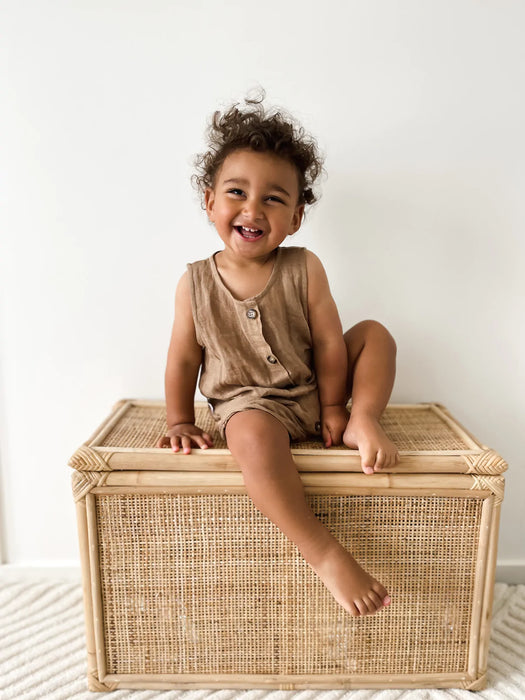 Linen Romper | Walnut