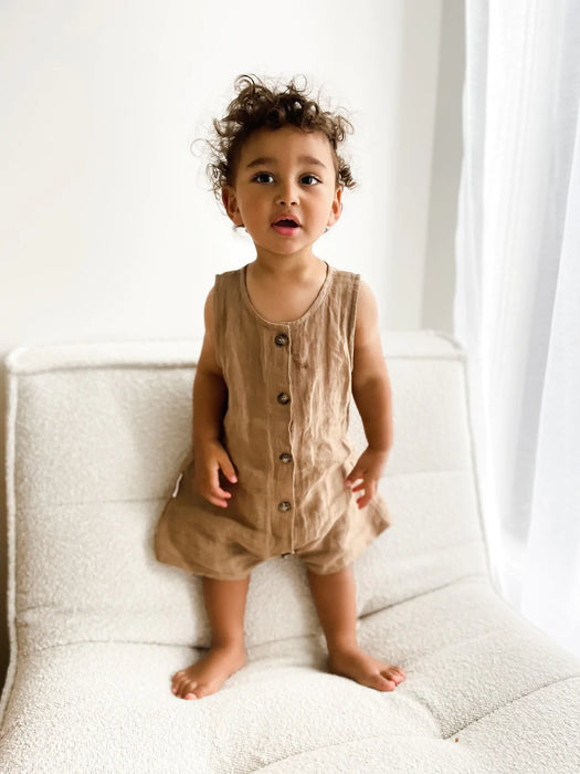 Linen Romper | Walnut