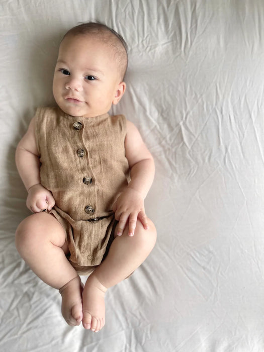 Linen Romper | Walnut