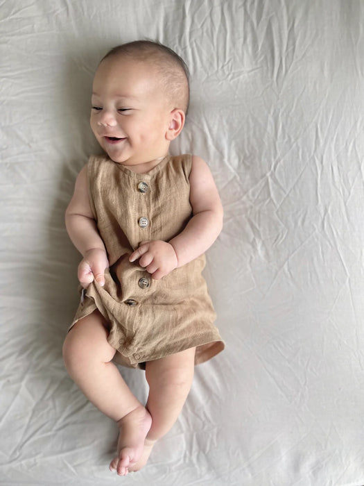 Linen Romper | Walnut