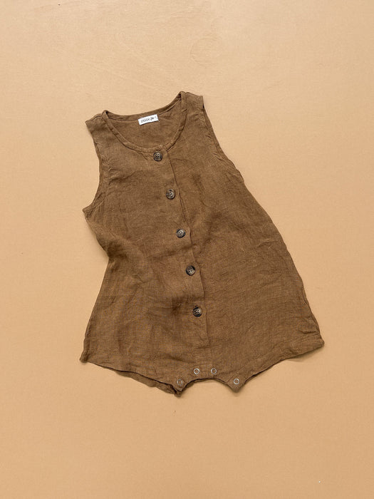 Linen Romper | Walnut