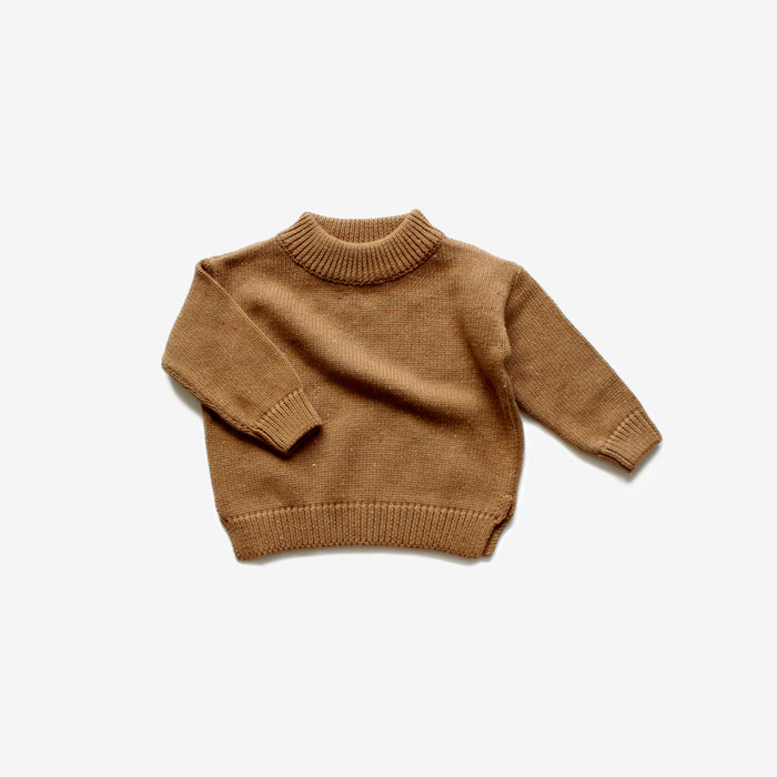 Organic Cotton Knit Jumper - Cinnamon